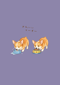 My adorable Corgi(Morandi purple)