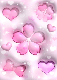 超運気アップ！春のぷっくり桜咲くピンク