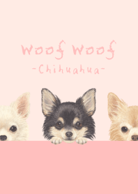 Woof Woof - Chihuahua L - FLOWER PINK