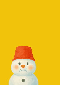 yellow 表情豊かな雪だるま7