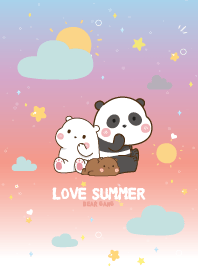 Three Bears Love Summer Pretty