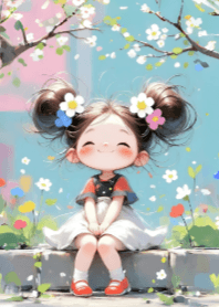 Cute Girl and Beautiful Nature V.24