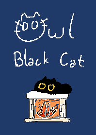Owl Black Cat - Warm heart christmas