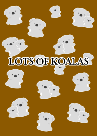 LOTS OF KOALAS-BROWN-YELLOW