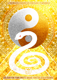 White snake and golden YinYang Lucky 57