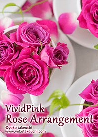 Vivid Pink Rose Arrangement