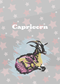 Capricorn constellation on white