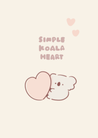 simple koala heart beige