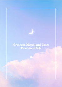 Crescent moon and star #54/Natural style