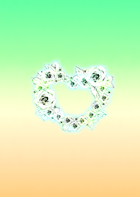 Love Luck Rose Heart Blue Green