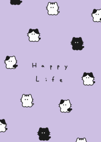 whisker cats(pattern)/purple black