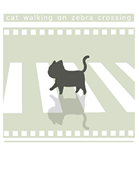 cat zebra crossing J-grayYellowGreen(Re2