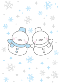 Blue and White: Snowman Combo Theme