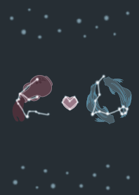 ekst 파란색 물고기 자리 사랑 빨간색