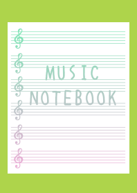 GRADIENT MUSIC NOTEBOOK-RED-GREEN