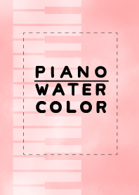 ピアノの鍵盤 水彩（ピンク）