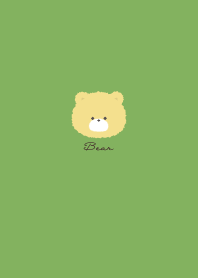 簡單的泰迪熊 檸檬黃色 綠色