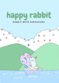 Happy rabbit : with dinosaurs
