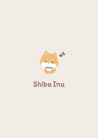 Shiba Inu3 Musical note [Brown]