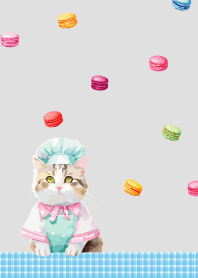 Cat Pastry Chef2  white