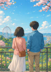 Spring Ferris Wheel Seaside View