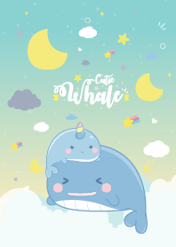 Whale Unicorn Love Moon Sky Cute