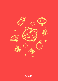 Happy new year of Tiger LV.2 Bright Red