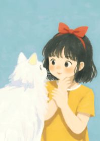 Girl and Cat V.31