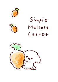 simple maltese carrot white blue.