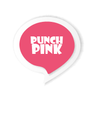 Punch Pink Button In White V.3 (JP)