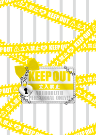 KEEP OUT Theme for girls yellow-white