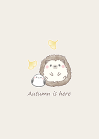 Hedgehog and Shimaenaga -ginkgo- brown