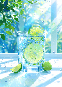 Purple Sunbeam Lime Soda