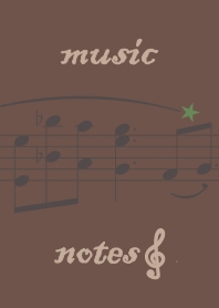Music notes + brown