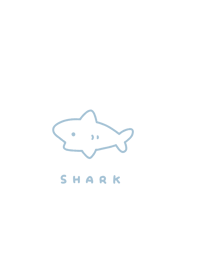 shark pattern/wh aqua