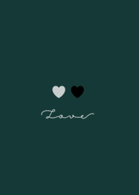 Pair Hearts: dark green