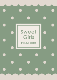 Sweet Polka Dots / Dull Green