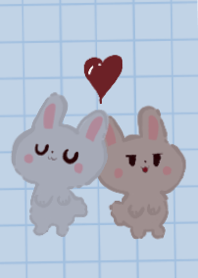 Cute bunny friends