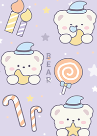 Happy Bear In Purple!