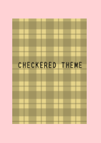 DUSTY YELLOW CHECKERED THEME/PINK