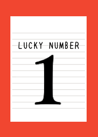 LUCKY NUMBER 1 NOTEBOOK/RED