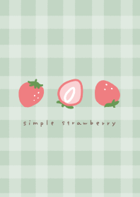 Simple strawberry(green checked)