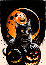halloween cat 99A524