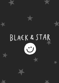 黒＆グレーと星