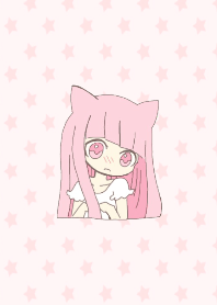 pink kitten girl