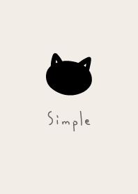 シンプルにゃんこ:ベージュ