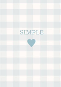 SIMPLE HEART -check milkyblue-(JP)