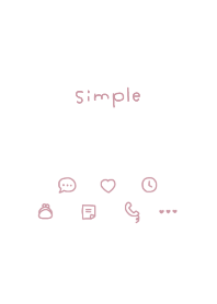 手書きシンプル♡くすみピンク