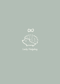 Lucky Hedgehog* -smoky green- ribbon