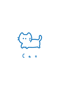 แมว. blue white